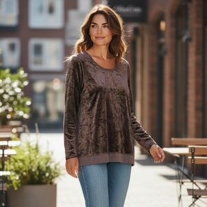 Medium Simply Vera Vera Wang Dark Brown Top